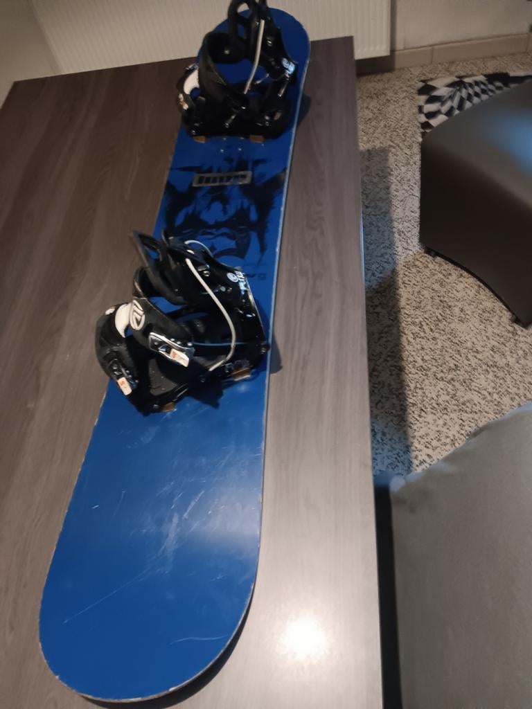Snowboard 159 lengte met flow instap bindingen xl, Enlèvement, Planche