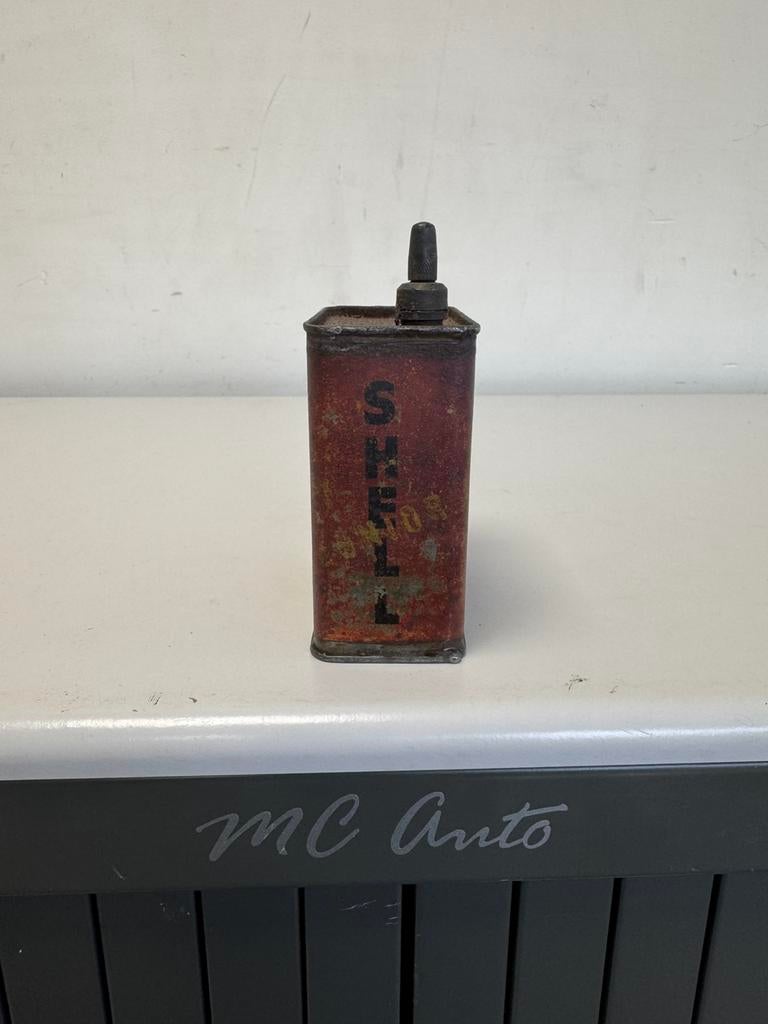 SHELL Junior mini olie blikje, Verzamelen, Ophalen of Verzenden, Gebruikt, Verpakking