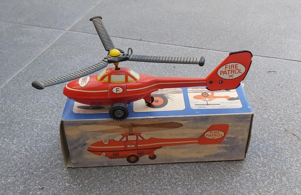 Vintage helicopter Tin Toy, Antiek en Kunst, Ophalen of Verzenden