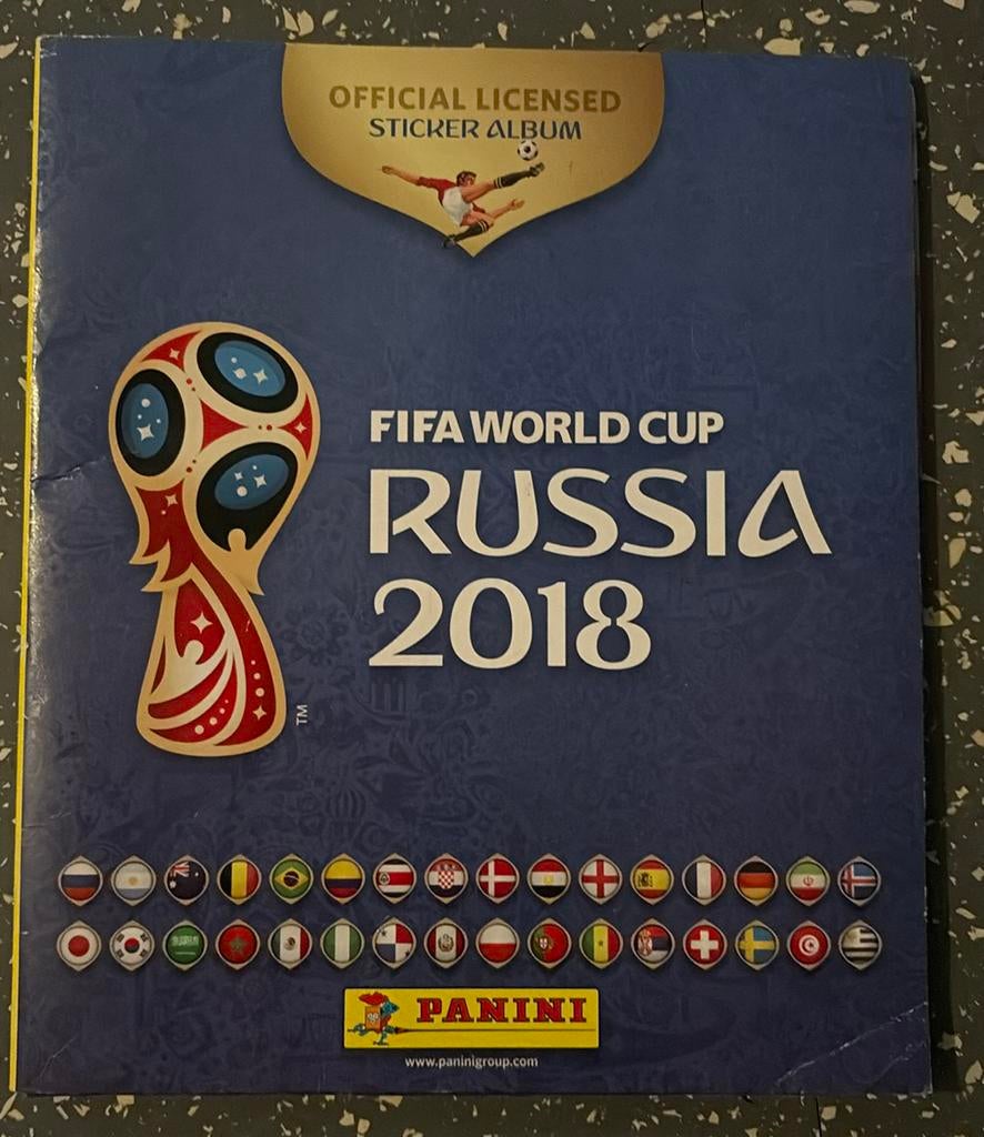 Panini wk 2018 russia , 36 te kort, knutselalbum, Ophalen of Verzenden, Zo goed als nieuw