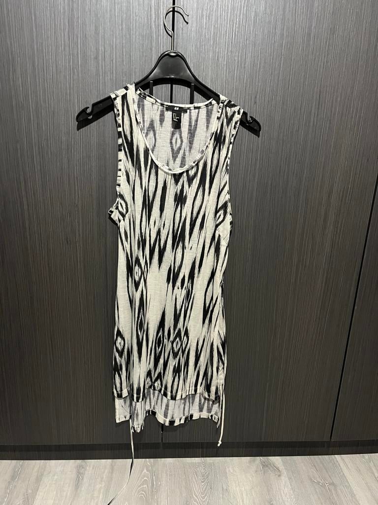 Robe de plage noire blanche translucide S, Enlèvement ou Envoi, Comme neuf, Blanc, Autres types