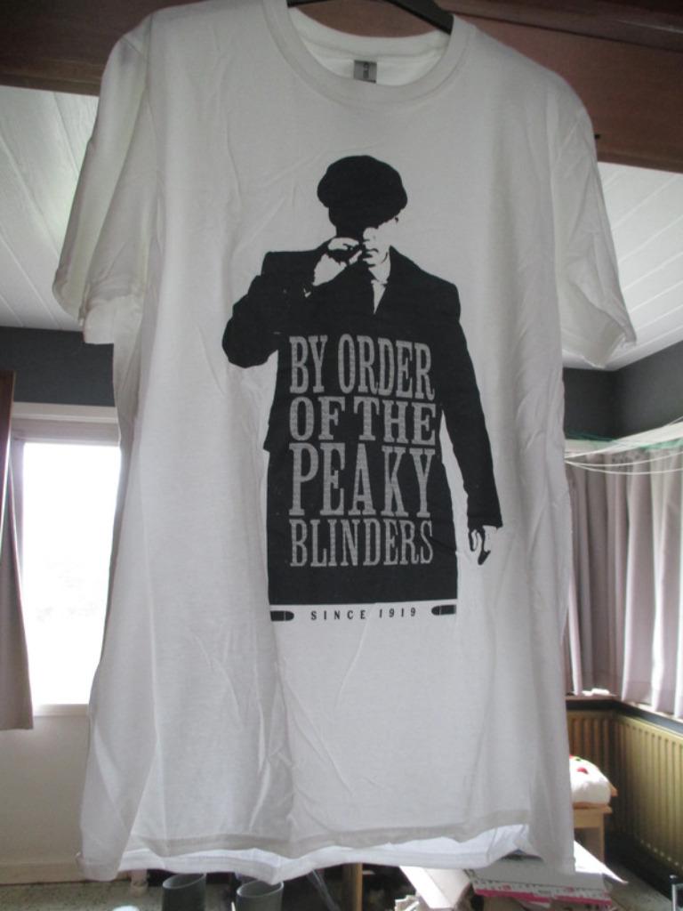 t-shirt The Peaky Blinders Thomas Shelby witte kleur, Verzamelen, Film en Tv, Ophalen of Verzenden, Nieuw, Tv, Kleding