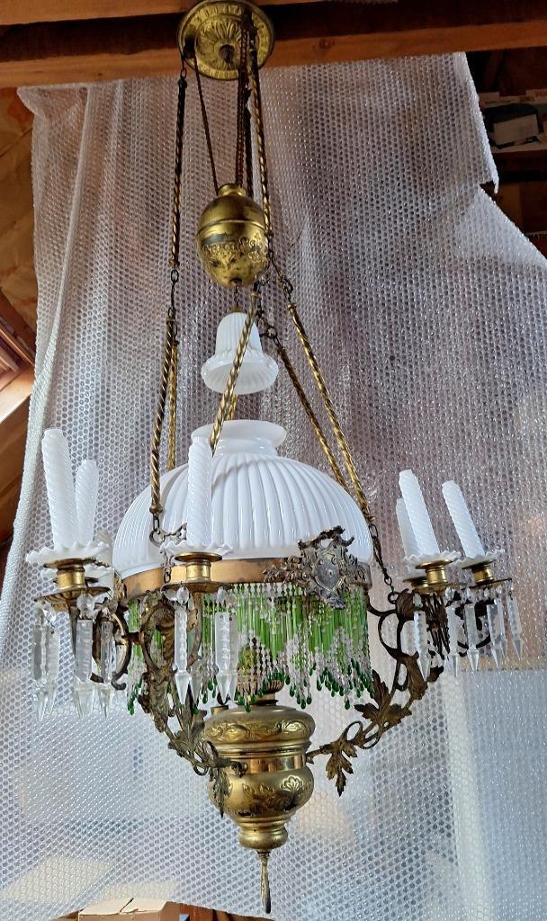 Antieke Lampe Belge, Antiek en Kunst, Ophalen