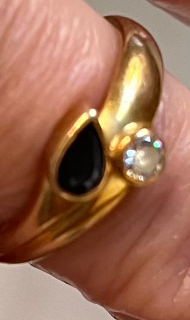Bague, Enlèvement, Utilisé, Or, Avec pierre précieuse