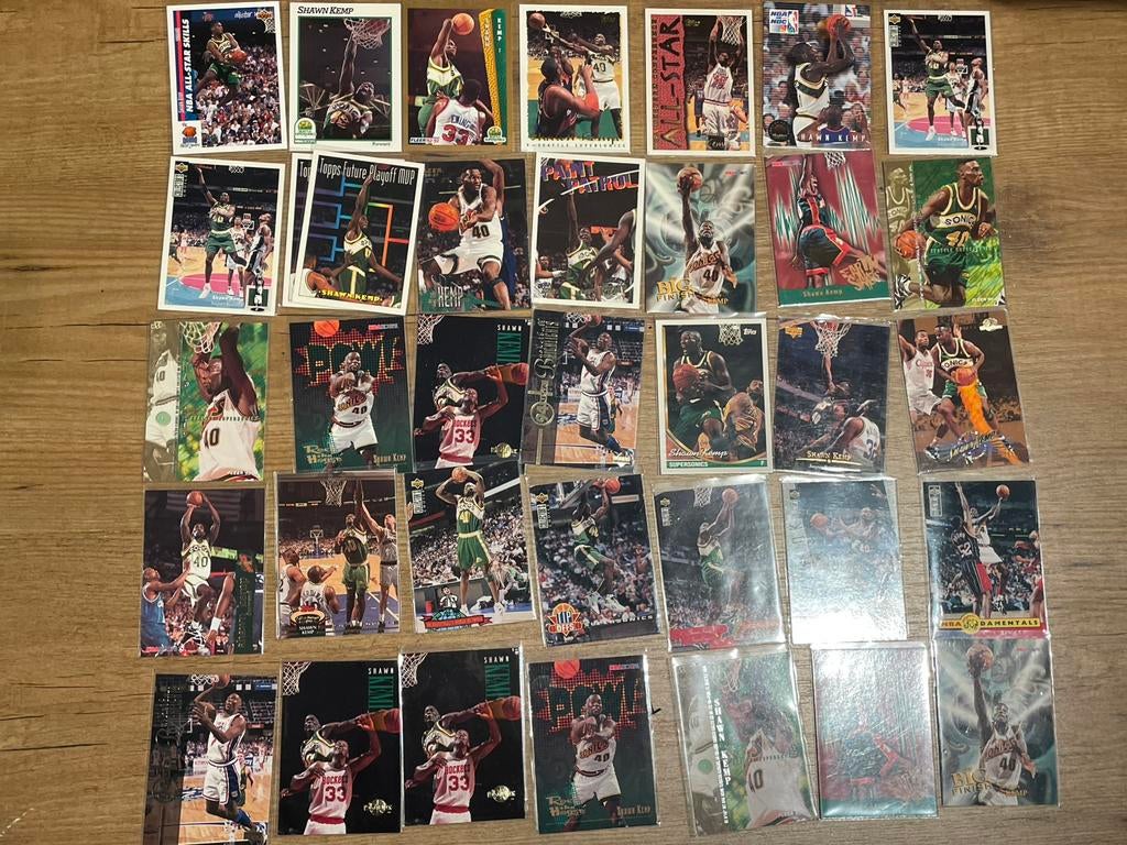 37x cartes Shawn Kemp, Enlèvement ou Envoi, Comme neuf, Plusieurs images