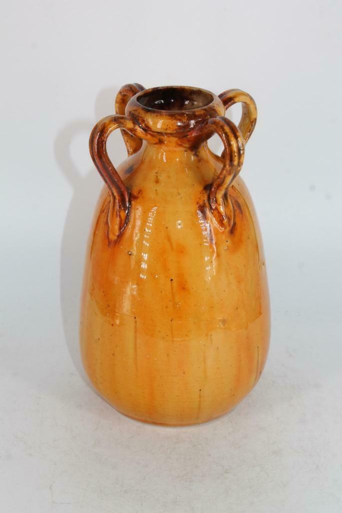 Vase en terre vernissée numéroté 34 cachet à identifier, Enlèvement ou Envoi
