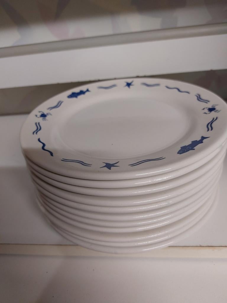 Petites assiettes à poisson., Maison & Meubles, Enlèvement