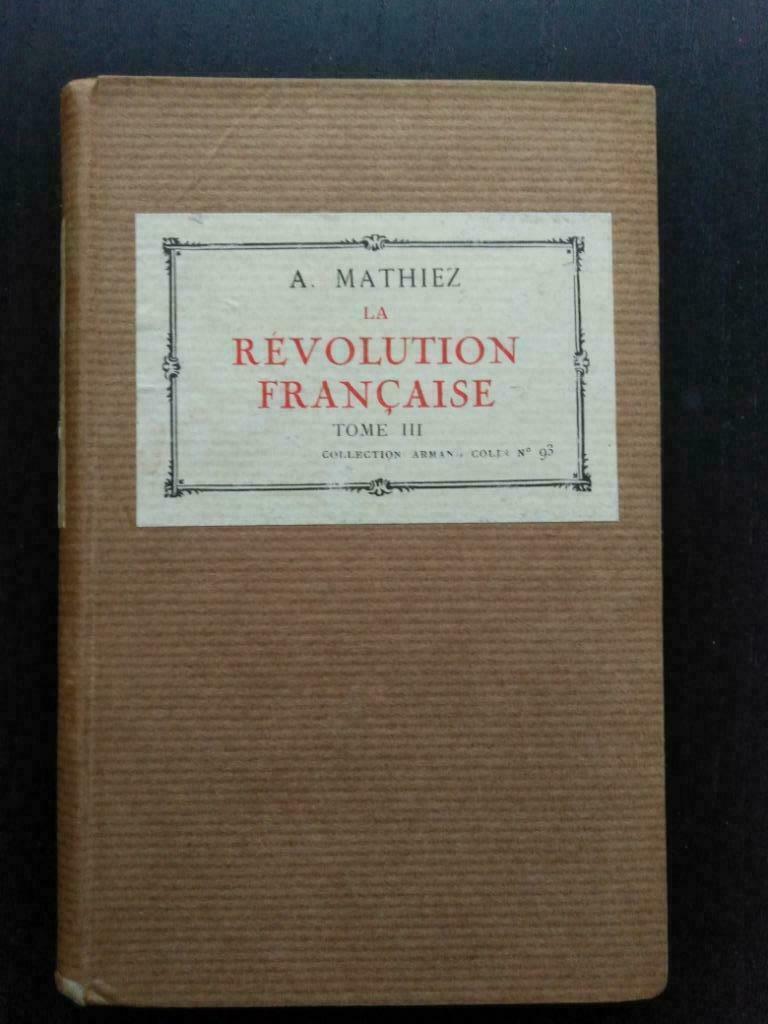 La révolution française, A. Mathiez, Autres régions, Utilisé, Enlèvement ou Envoi