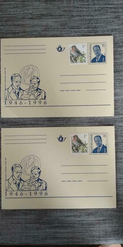 cartes postales Black et Mortimer 50 ans 1946 - 1996, Collections, Enlèvement ou Envoi, 1980 à nos jours, Affranchie