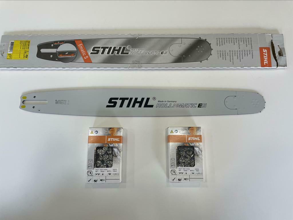 Stihl zaagblad rollomatic es 63cm + 2 kettingen nieuw!, Tuin en Terras, Ophalen of Verzenden