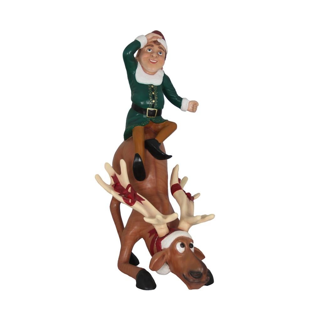 Babbo et Blitzen — Statue de renne Hauteur 151 cm