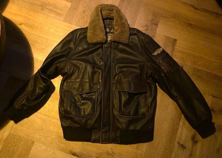 veste blouson aviateur, Enlèvement ou Envoi, Porté, Taille 56/58 (XL), Noir