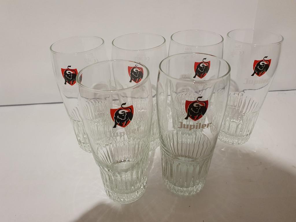 Jupiler bierglas (6x), Verzamelen, Ophalen, Zo goed als nieuw, Bierglas