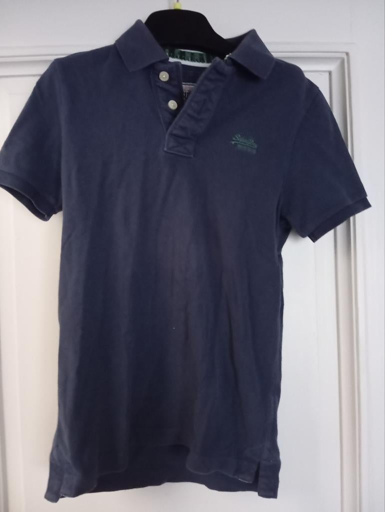 SUPERDRY - polo bleu foncé, taille : S, Enlèvement ou Envoi, Comme neuf