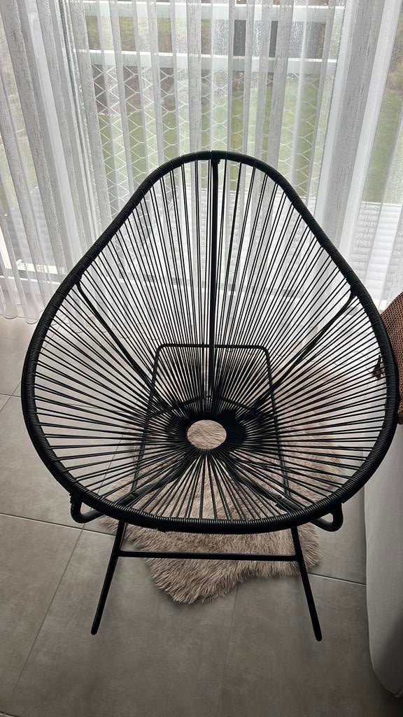 Chaise a bascule de jardin noir, Ophalen, Gebruikt