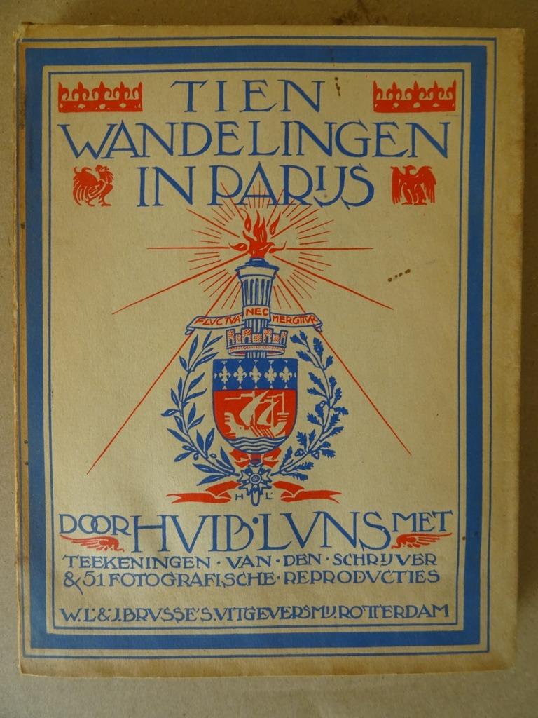 Huib Luns Tien wandelingen in Parijs Huib Luns 1937Ongelezen, Ophalen of Verzenden, Huib Luns