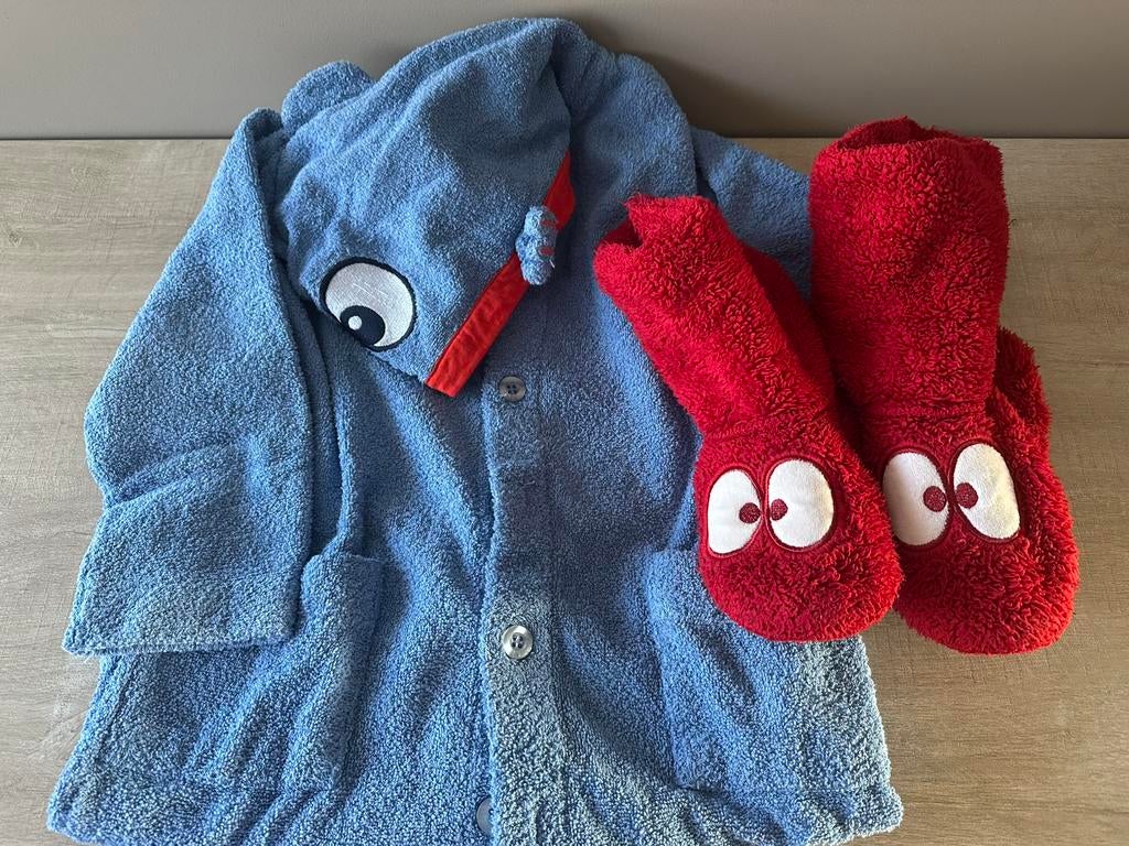 Pantoffels en badjas Woody 6 jaar, Ophalen, Zo goed als nieuw