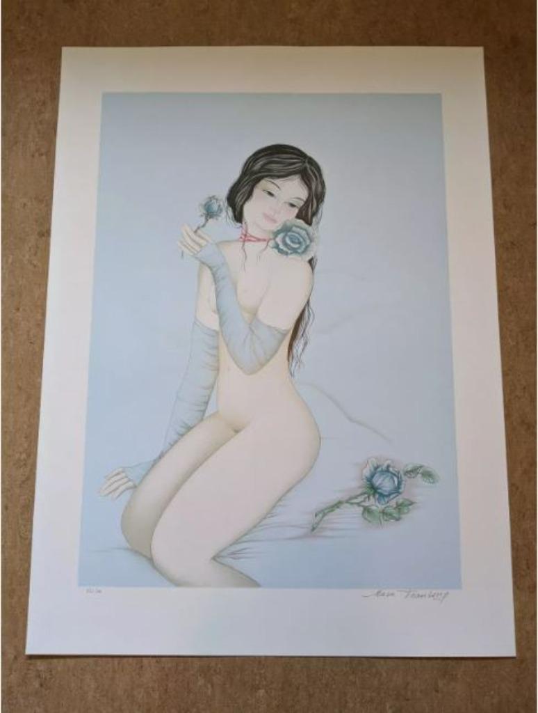 vintage lithografie Mara Tran Long genum.+sign. 1987 ``2``, Ophalen