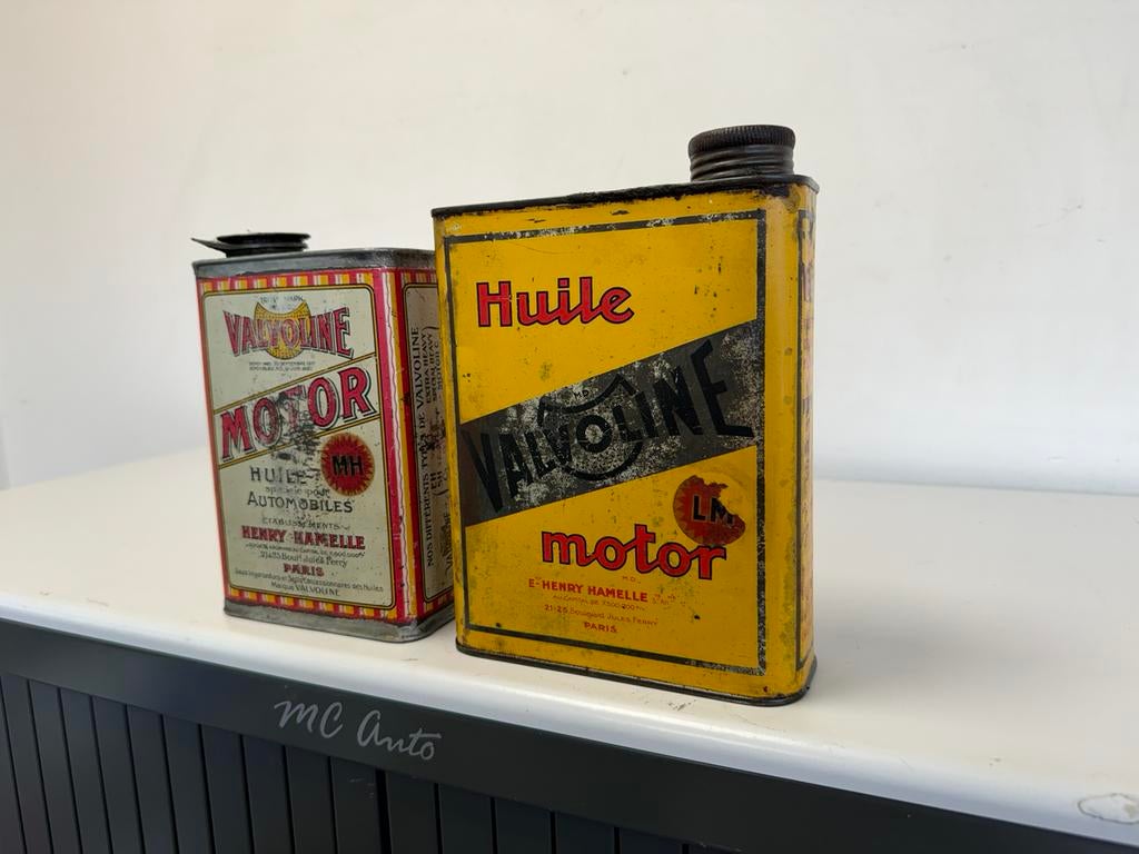 Valvoline oude olie blikken 1920, Verzamelen, Ophalen of Verzenden, Gebruikt, Verpakking
