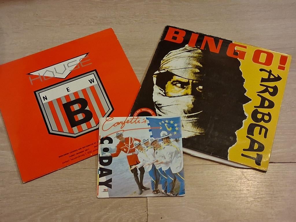 2 maxi´s en 1 single vinyl, New Beat, Cd's en Dvd's, Ophalen of Verzenden