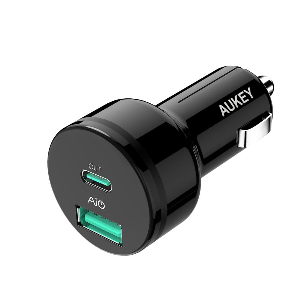 auto lader USB & USB-C fast charge, Télécoms, Chargeurs de voiture, Enlèvement ou Envoi, Neuf