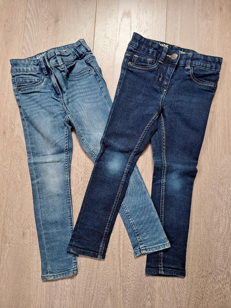 2 skinny jeans voor meisjes - maat 104 - JBC, Gebruikt, Meisje, JBC., Ophalen