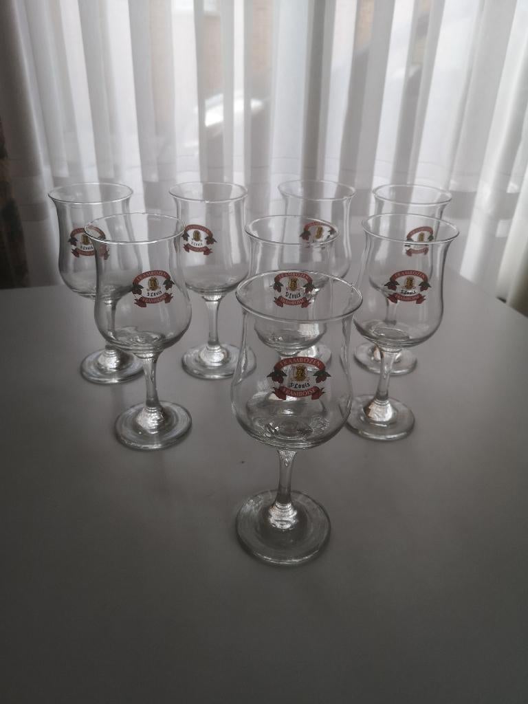 Drinkglazen  - Frambozen 8 Glazen St.Louis, Verzamelen, Ophalen of Verzenden