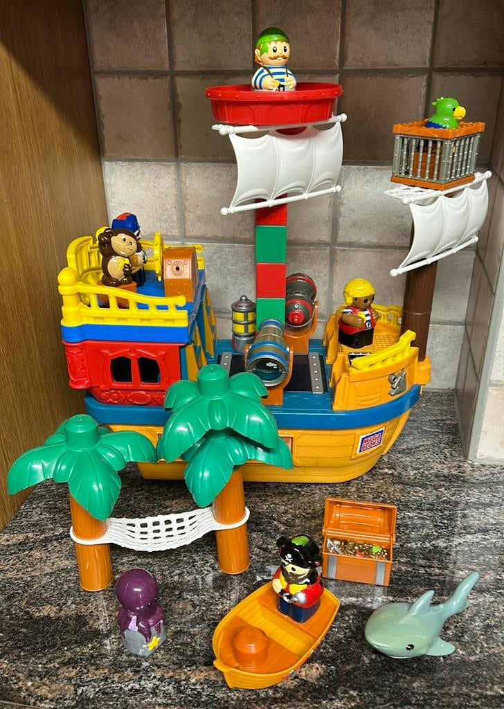 Piratenboot met extra van mega blockx, Ophalen, Gebruikt, Megabloks