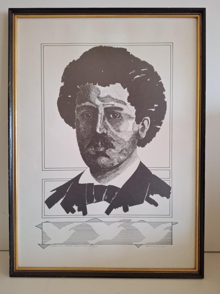 Eric Verberckt - genummerde ets - Albrecht Rodenbach 29/200, Antiek en Kunst, Kunst | Etsen en Gravures, Ophalen