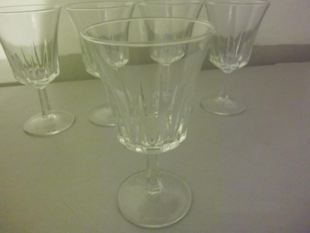 5 Unieke Retro Wijnglazen, Antiek en Kunst, Ophalen of Verzenden