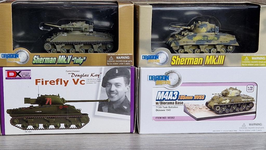 Chars Dragon Armor Sherman Firefly tulip 1/72 tank blindé, Enlèvement ou Envoi, Armée de terre, Miniature ou Figurine