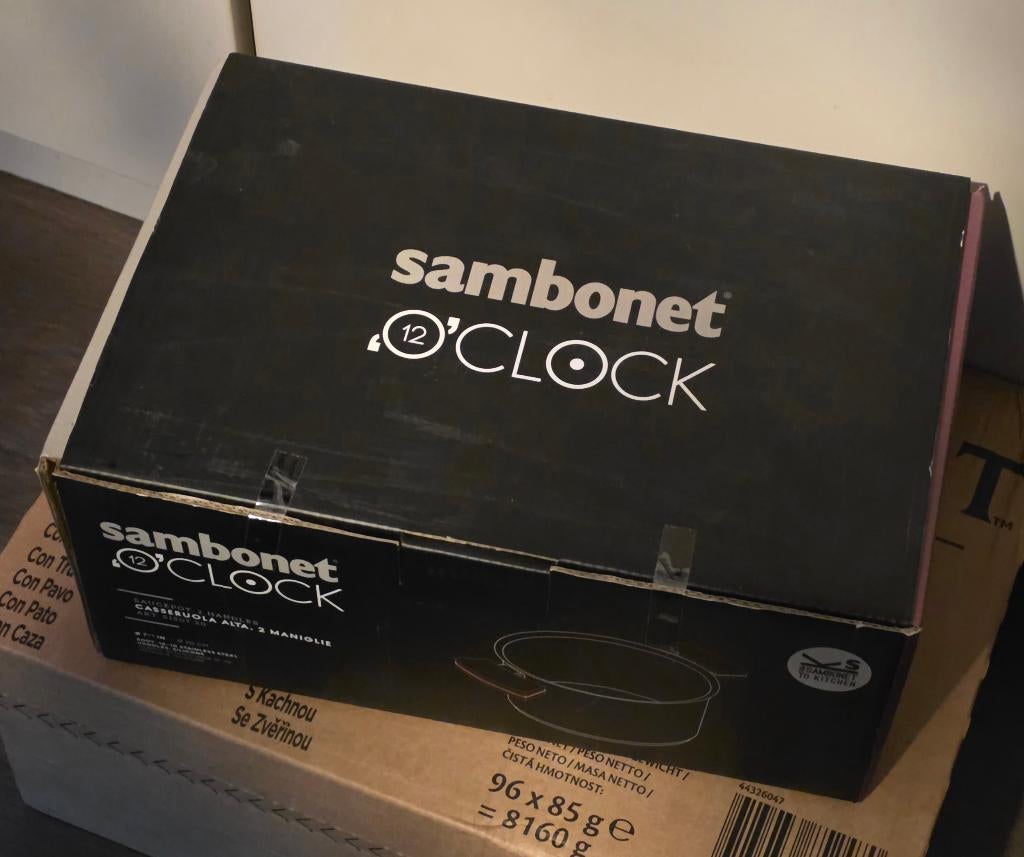 Kookpan Sambonet 12 O'Clock 24 cm, Huis en Inrichting, Keuken | Potten en Pannen, Ophalen of Verzenden, Nieuw, Keramische plaat
