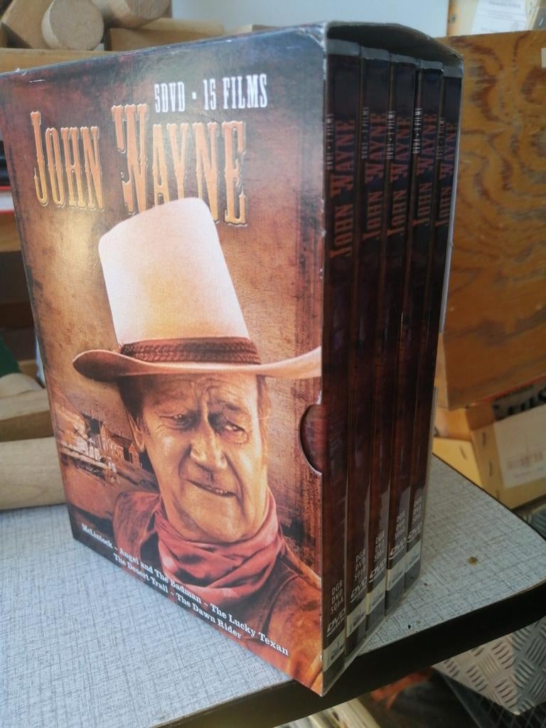 Joghn Wayne coffret 5 DVD 15 films, Comme neuf, 1940 à 1960, À partir de 12 ans, Action et Aventure