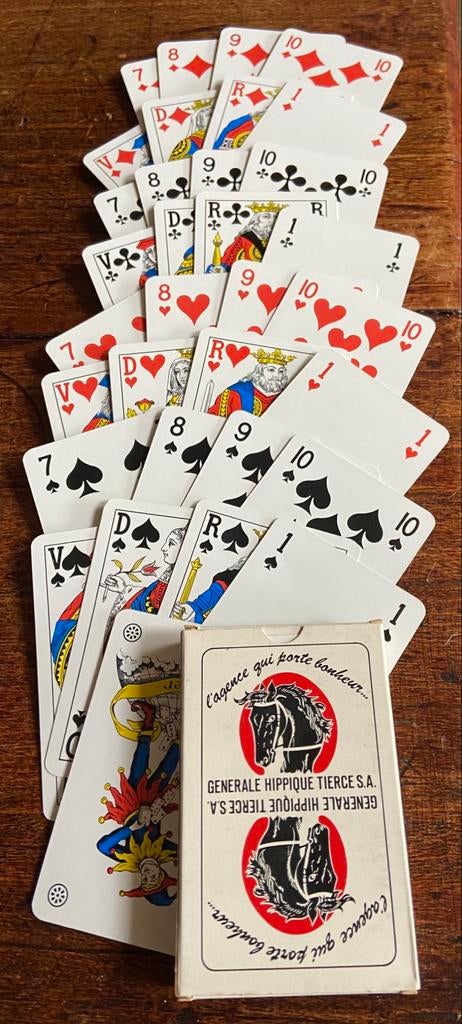 VINTAGE PLAYING CARDS NEW. CARTE  HIPPIQUE TIERCE POKER, Verzamelen, Ophalen of Verzenden, Nieuw