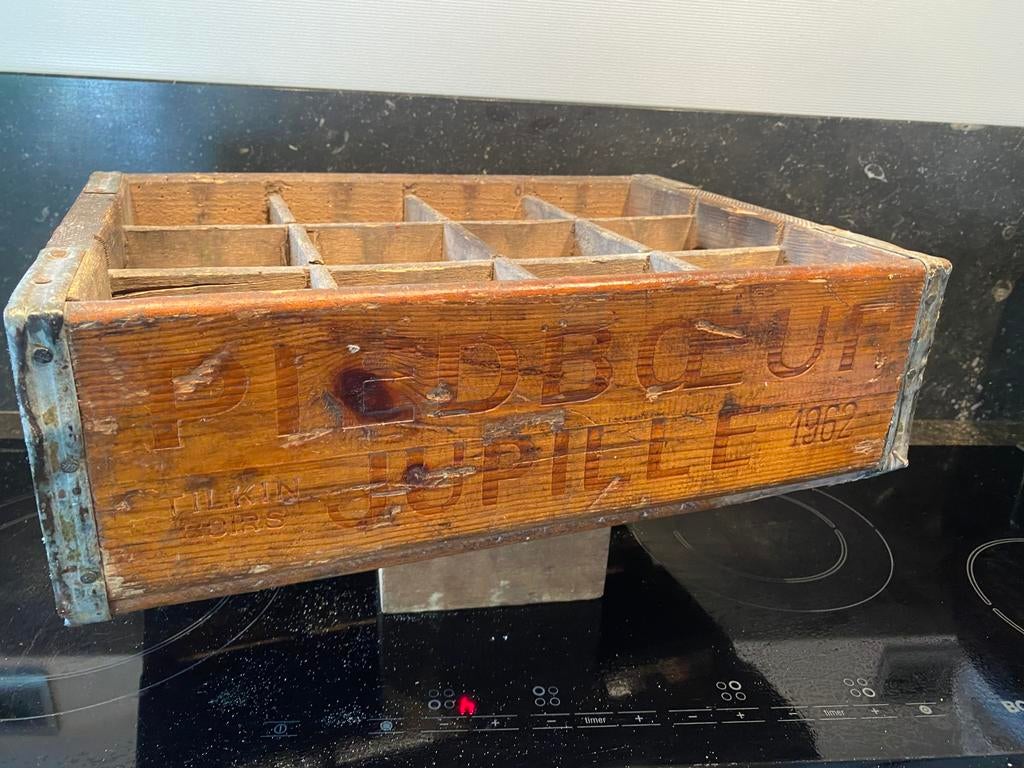piedboeuf JUPILER bierkrat / caisse 1962, Verzamelen, Ophalen of Verzenden, Gebruikt, Overige typen, Jupiler