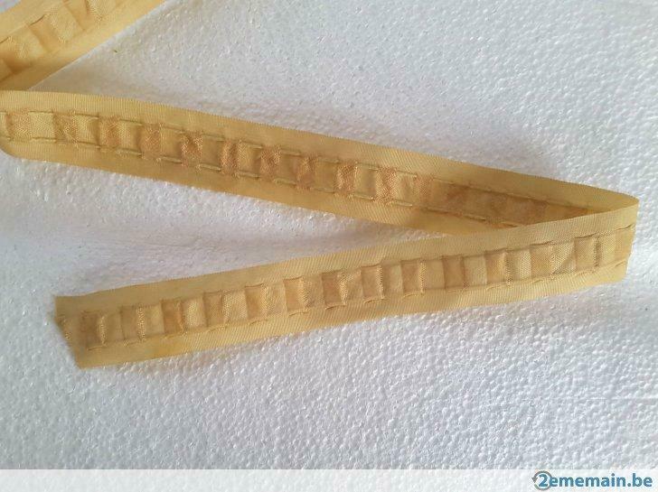 ruban fronceur : rufflette beige 35 mm 2 fils fr. polyester, Maison & Meubles, Enlèvement ou Envoi, Neuf, Beige