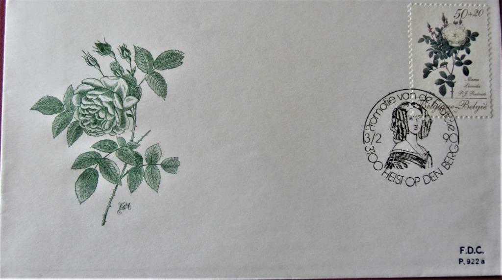 FDC FLORALIËN/NATUUR- ROZEN, Enlèvement ou Envoi, Affranchi, Animal et Nature