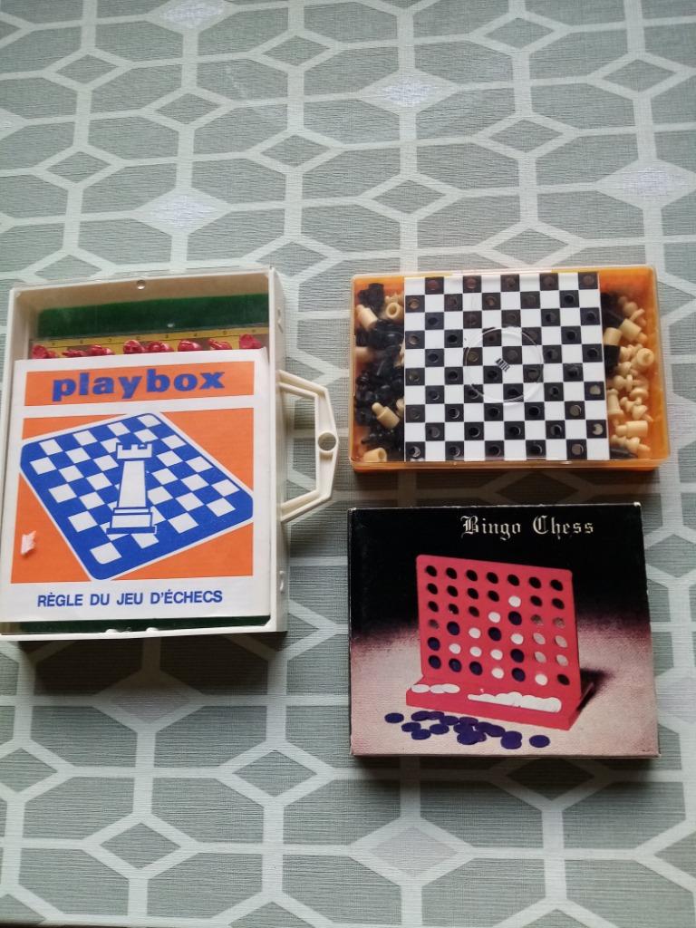 MINI SPELLETJES : Vier op een rij - DAMSPEL  en SCHAAKSPEL, Ophalen of Verzenden