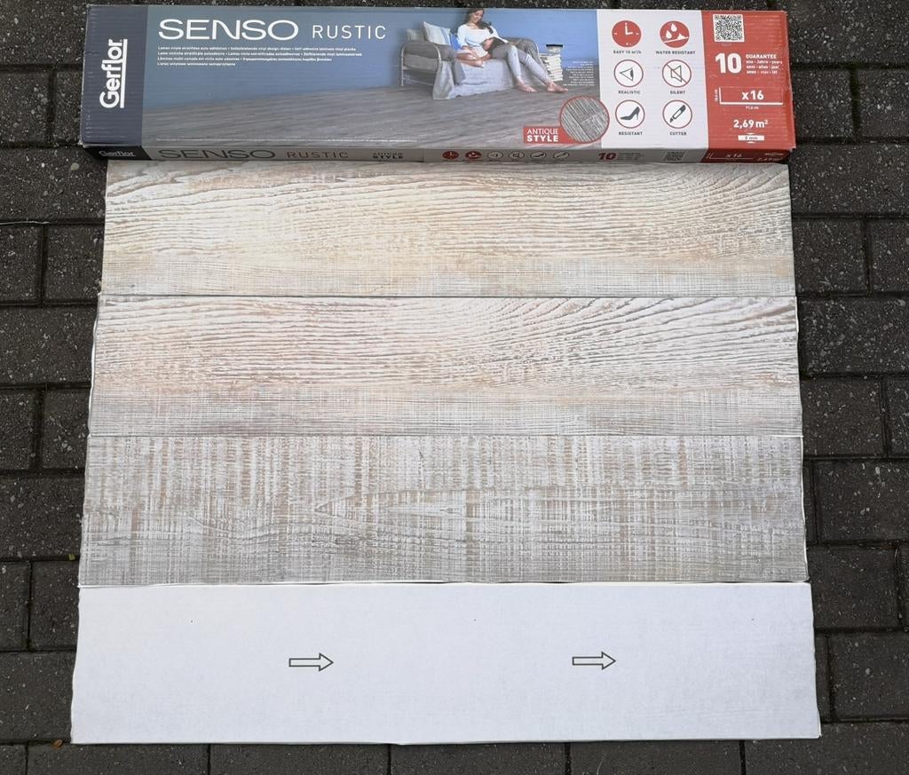 GERFLOR. Lames vinyle stratifiées auto-adhésives., Bricolage & Construction, Plaques & Panneaux, Neuf, Autres matériaux, 20 à 50 mm
