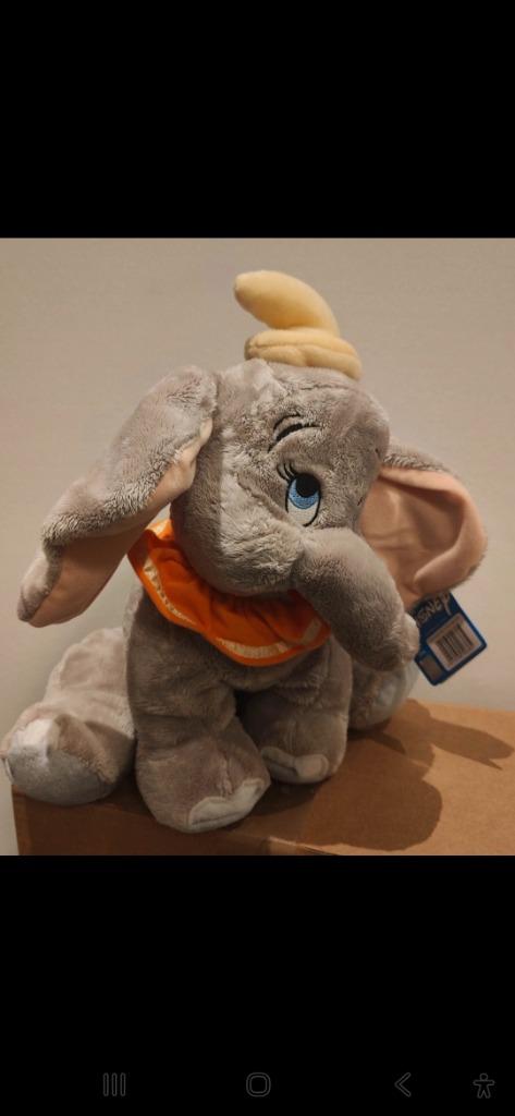 Disney Sitting Dumbo knuffel, Verzamelen, Disney, Ophalen of Verzenden, Bambi of Dumbo, Nieuw, Knuffel