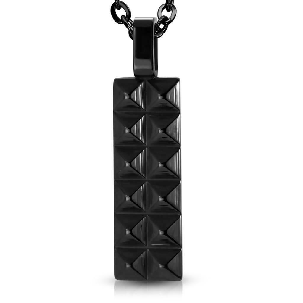 Pendentif collier homme en carbure de tungstène noir, Neuf, Autres représentations, Autres matériaux, Noir