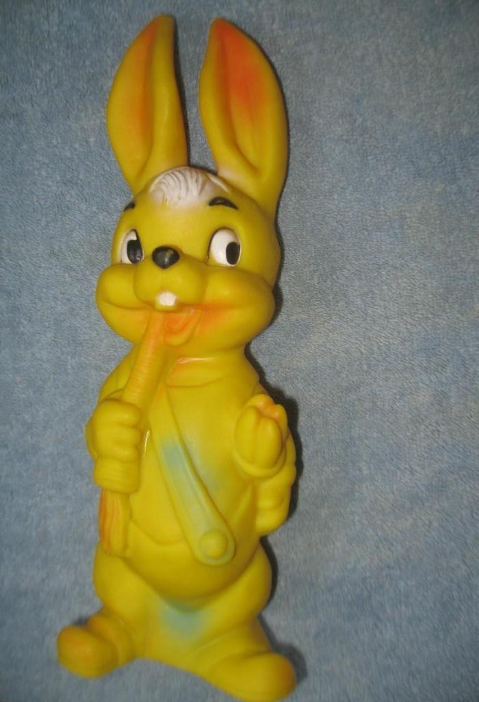 Combex Squeaky Rabbit, jaren 60-70 vintage pieper, Verzamelen, Poppetjes en Figuurtjes, Ophalen of Verzenden