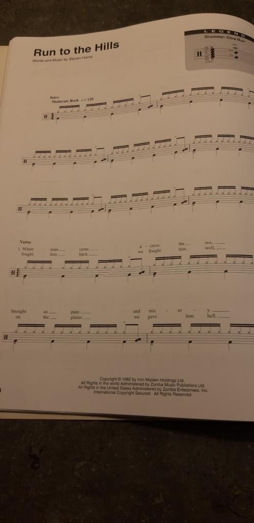 Hard rock muziek boek en cd om mee te spelen op drumstel, Ophalen of Verzenden