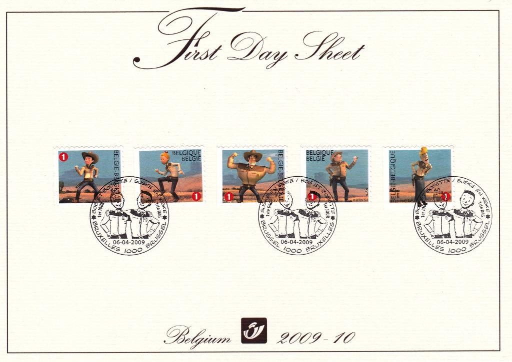 Année 2009 : FDS 2009-10 - 3888-3892 Du Carnet 101 - Bob Et, Timbres & Monnaies, Enlèvement ou Envoi