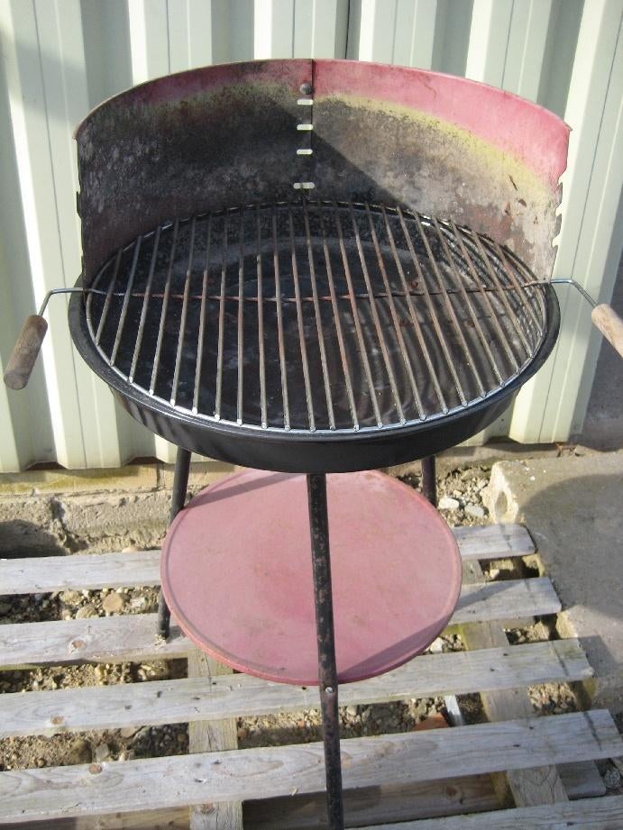 Houtskool barbeque met RVS 316 rooster, Ophalen of Verzenden, Gebruikt