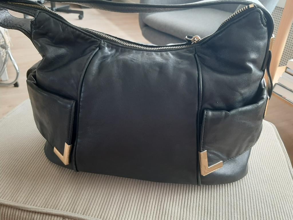 Grande Sacoche MICHAEL KORS en cuir de veau noir, Enlèvement ou Envoi, Comme neuf, Noir