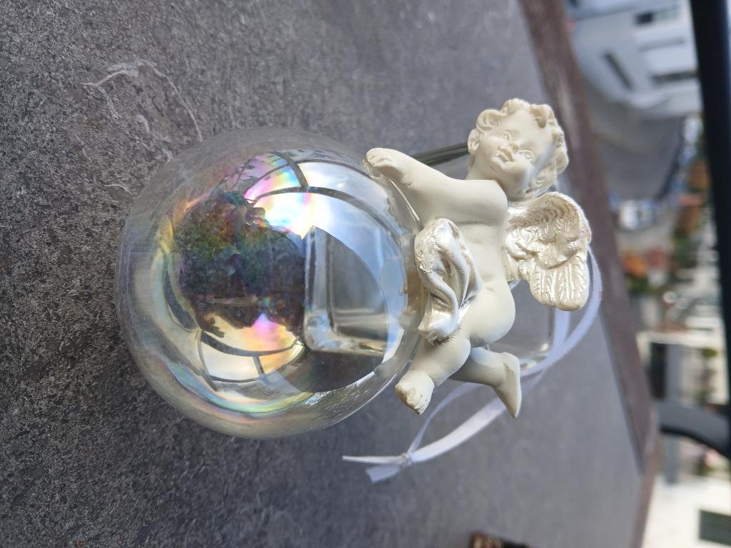 Boule de Noël en verre avec ange nacré, Divers, Enlèvement, Neuf