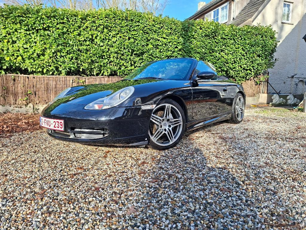 Porsche 996 cabriolet, topstaat, Auto's, Porsche, Zwart, Cabriolet, Zwart, Leder