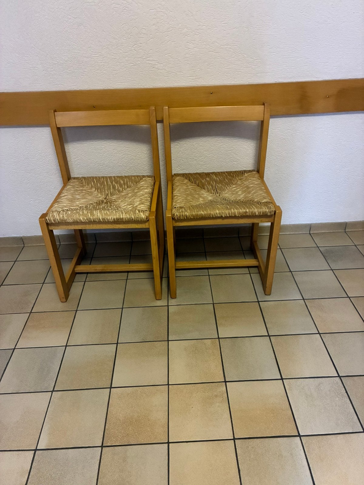 Stoelen met rieten zitting, Maison & Meubles, Tables | Dessertes, Enlèvement, Comme neuf
