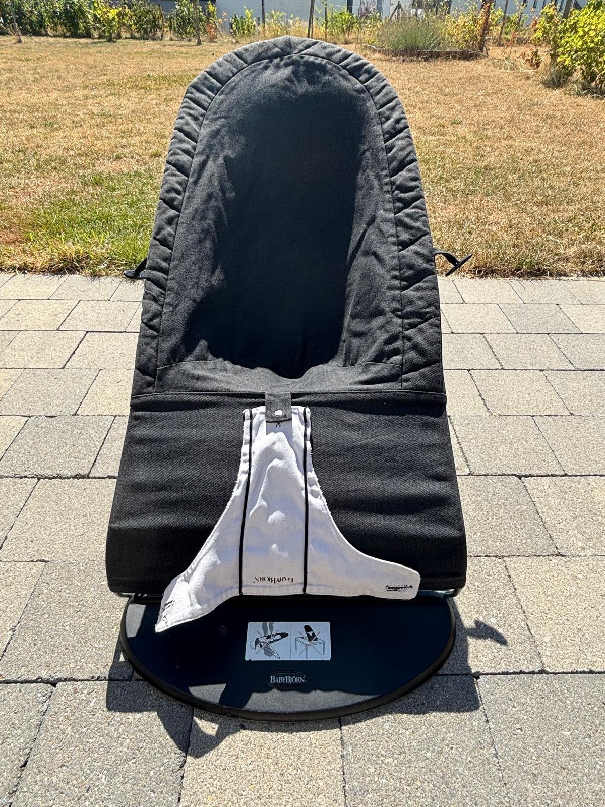 Transat Babybjorn - Housse reversible noire et gris clair, Autres marques, Avec ceinture(s), Enlèvement, Utilisé